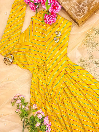 Mulmul Lehriya Jaipuri Twirl Kurta