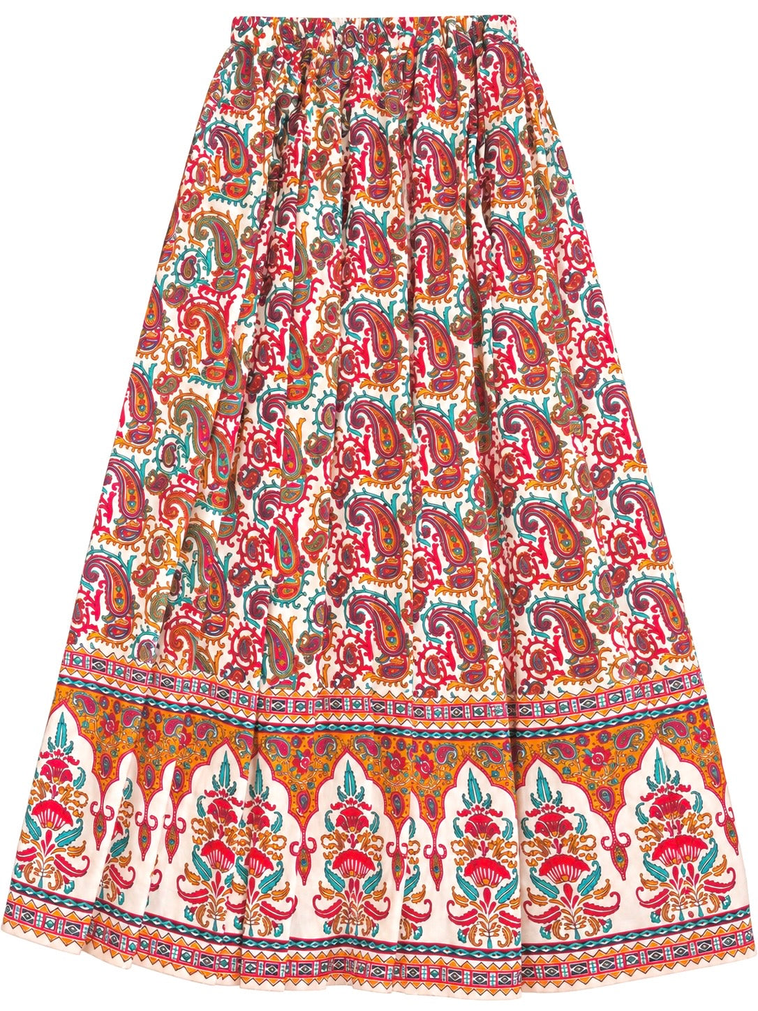 Rustic Jaipuri Printed Flared Twirl Skirt