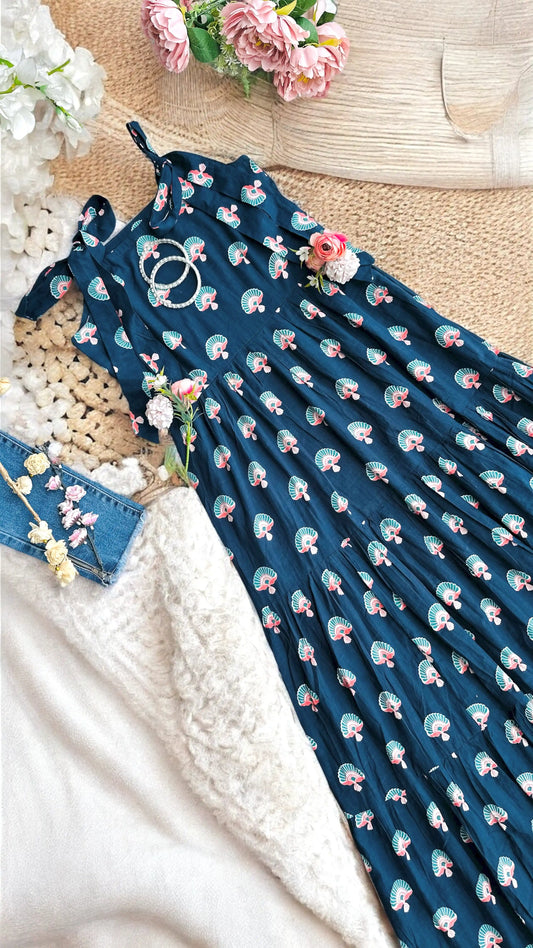 Vaasavi's Swedish Blue Twirl Dress - Passion for Fashion by Shivani