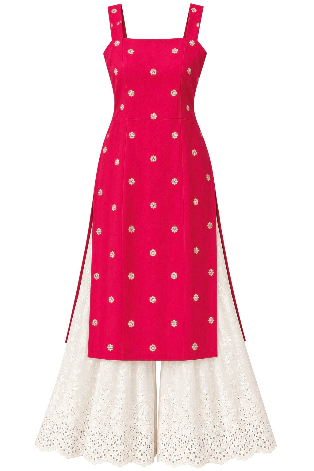 Fuchsia Pink Embroidered Gulnaz Kurta