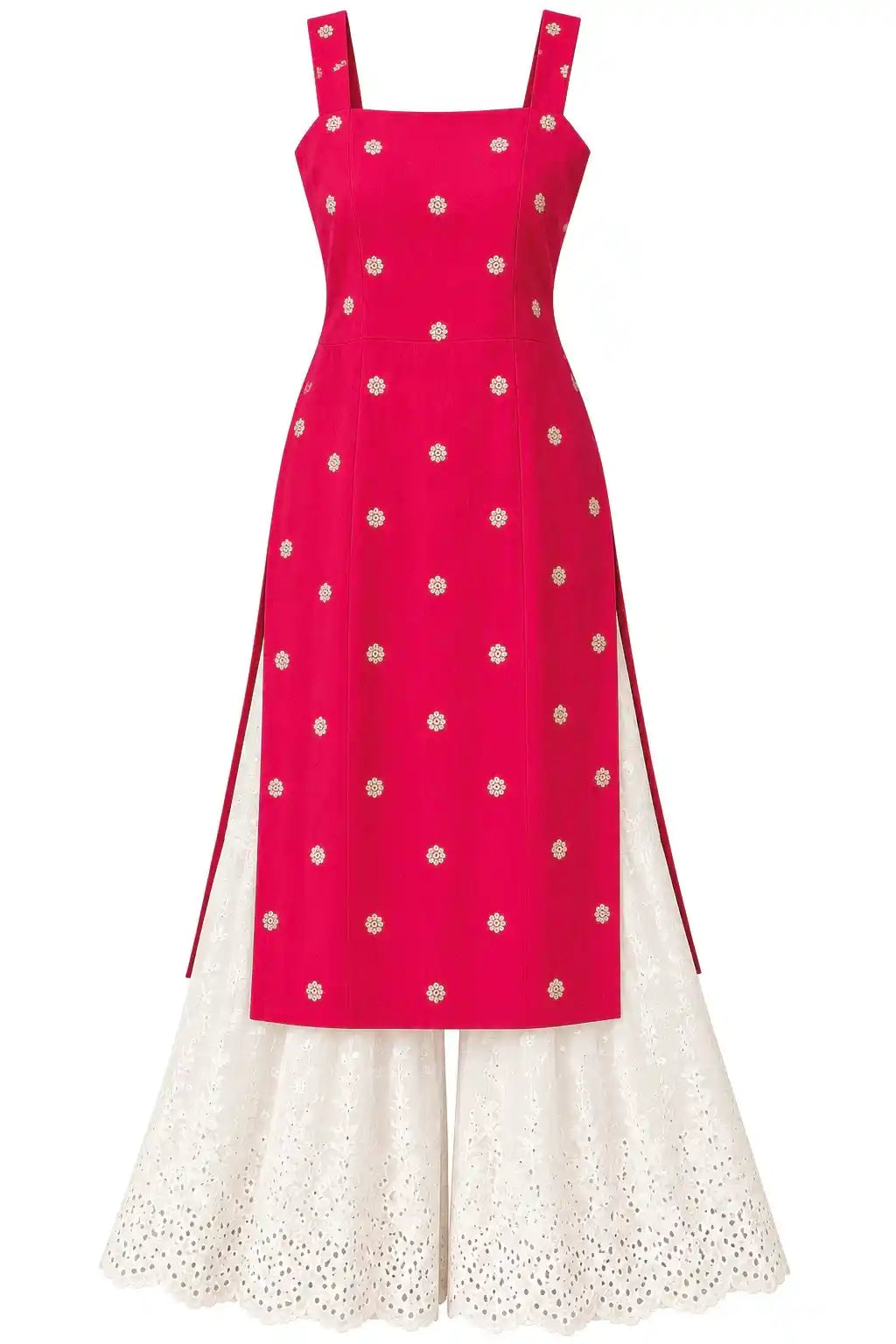 Fuchsia Pink Embroidered Gulnaz Kurta