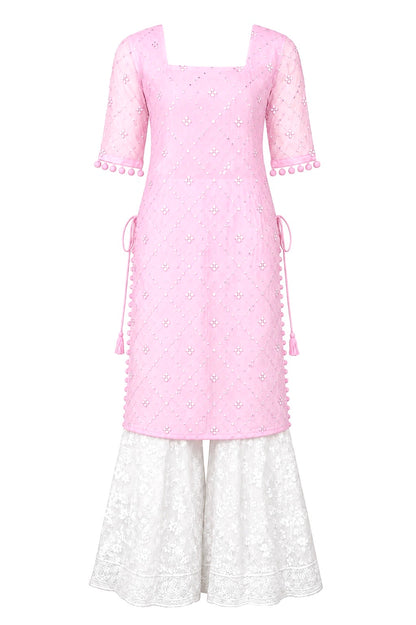 Jaaz Pink Embroidered Gulnaz Kurta