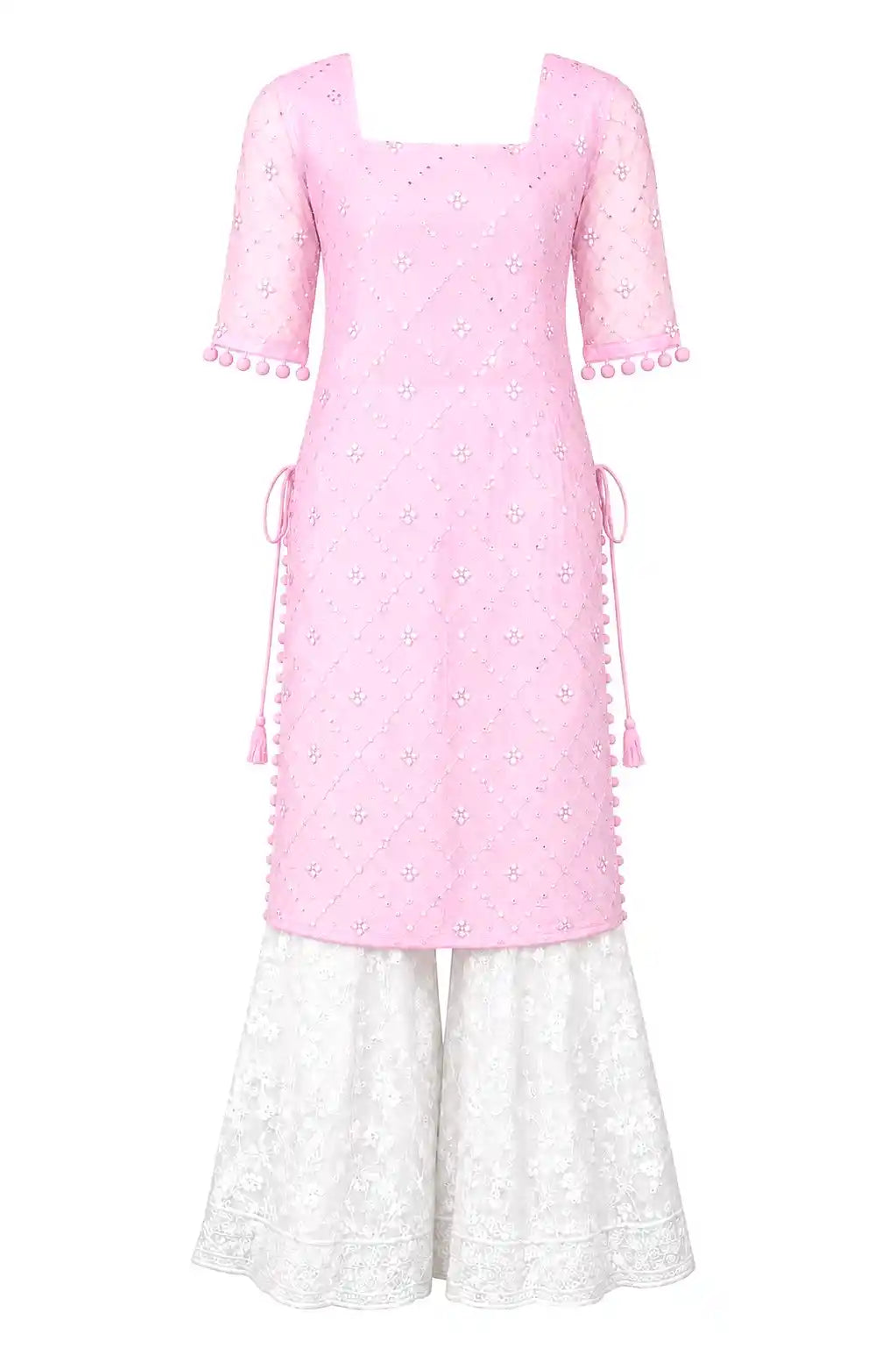 Jaaz Pink Embroidered Gulnaz Kurta