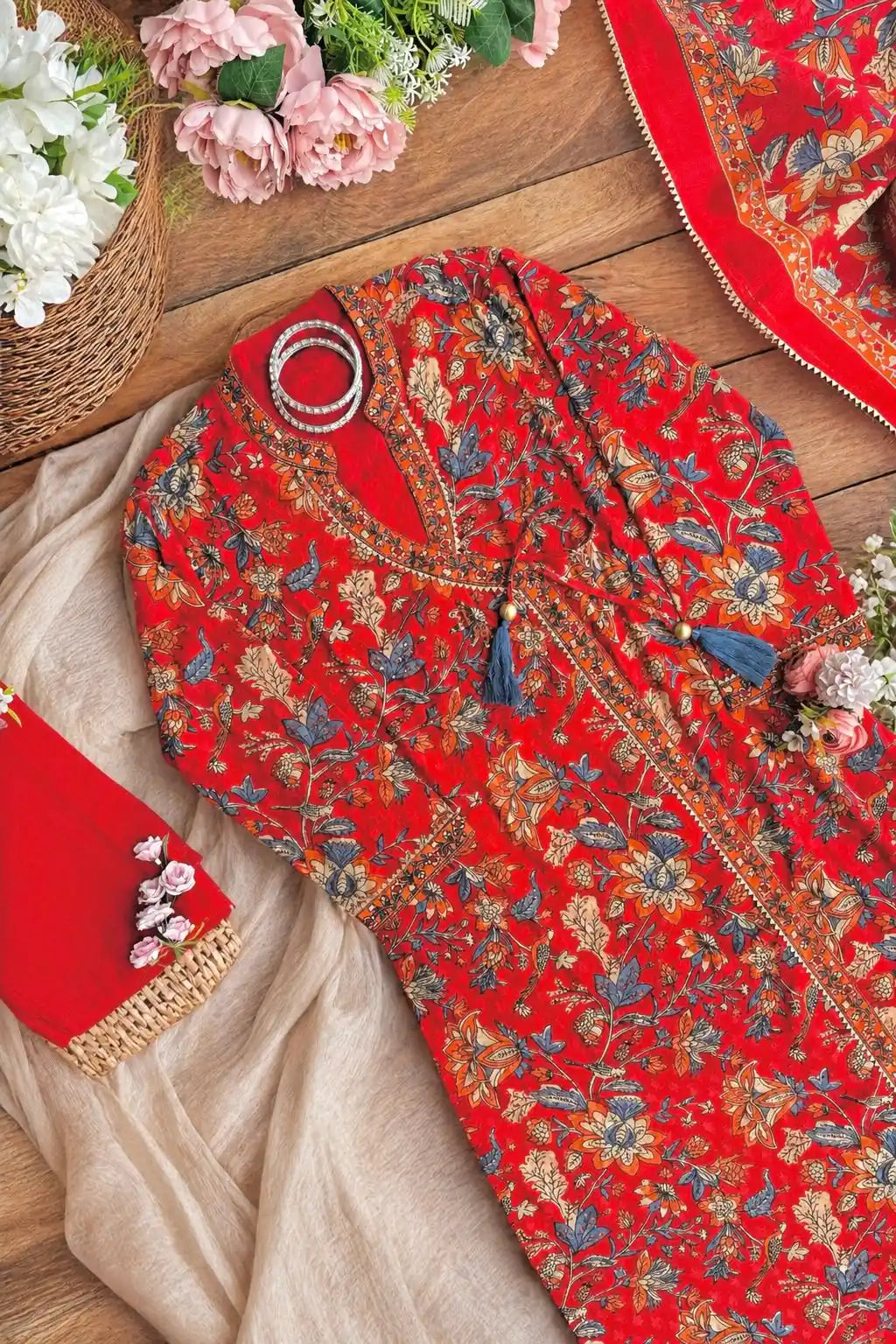 Gulnar Handblock Meher Suit Set