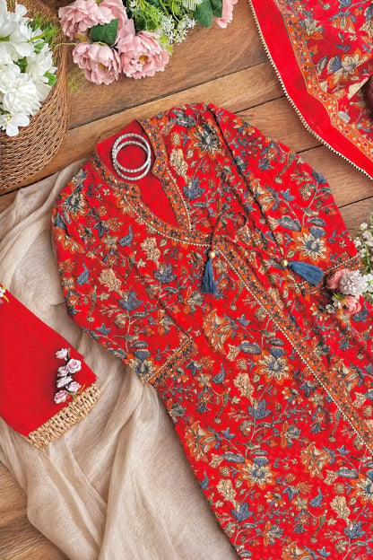 Gulnar Handblock Meher Suit Set