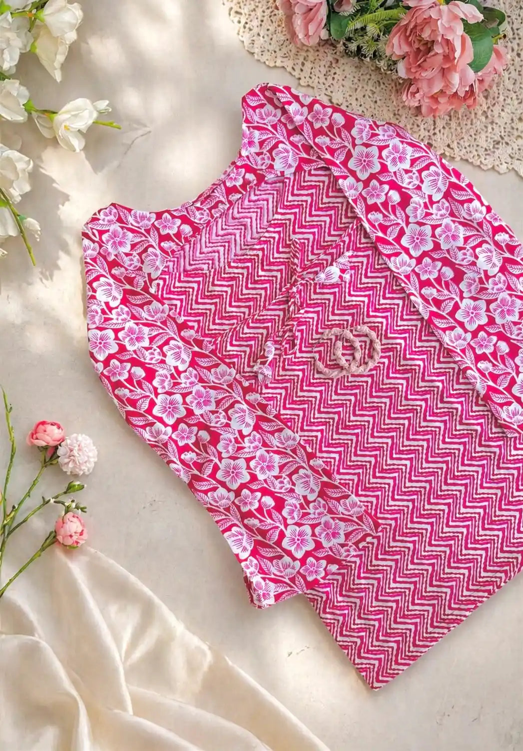 Jaipuri Pink Convertible Kurti