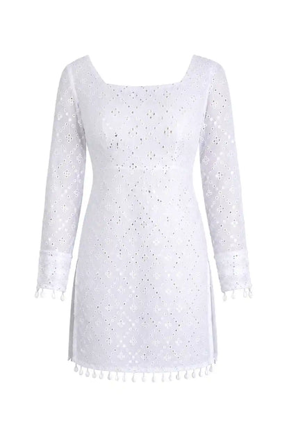 Rosy White Dori Gulnaz Embroidered Kurta