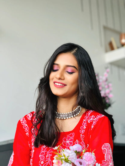 Mahima’s Scarlet Red Meher Anarkali