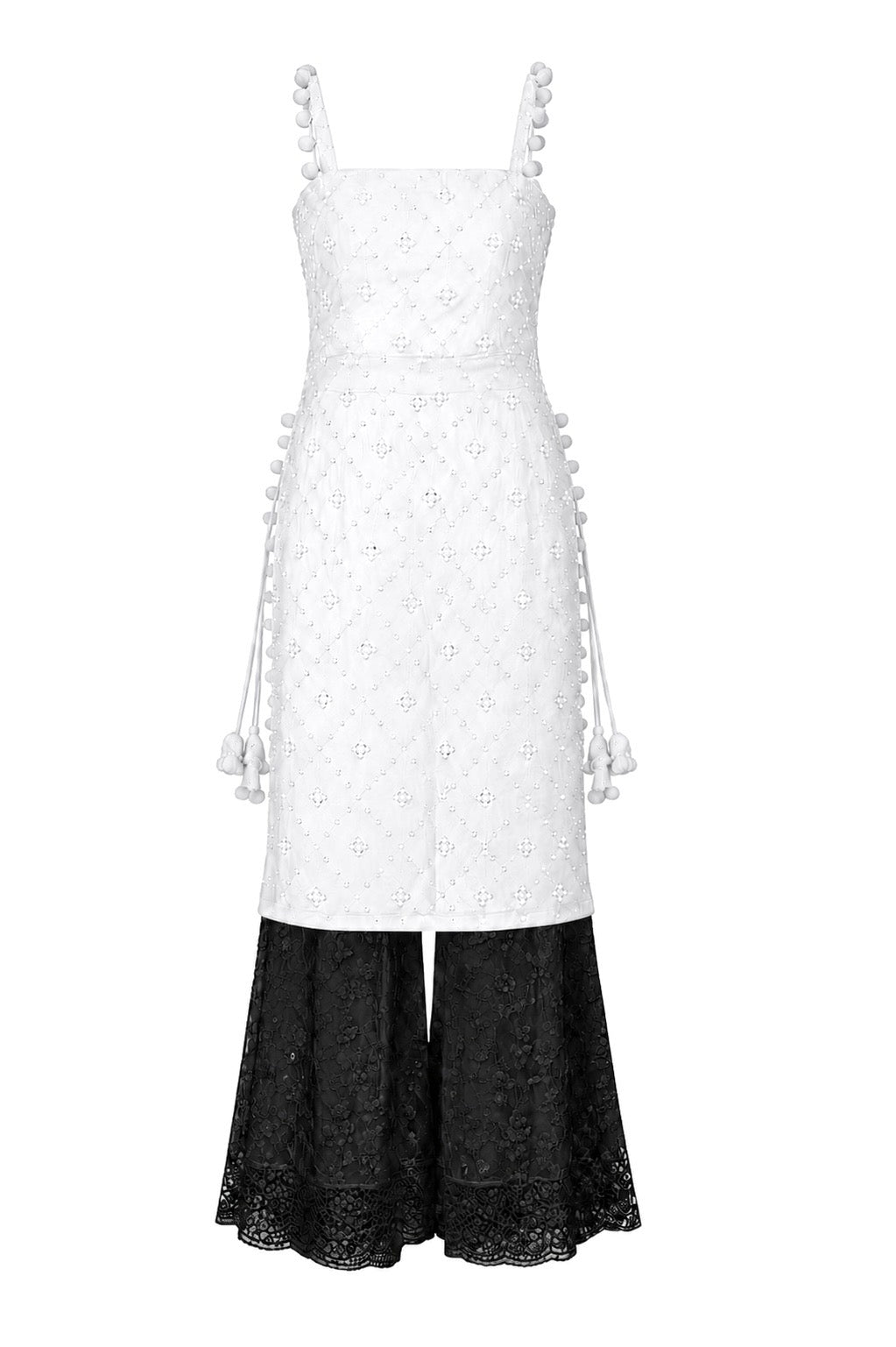 Embroidered White Mirror Gulnaz Kurta
