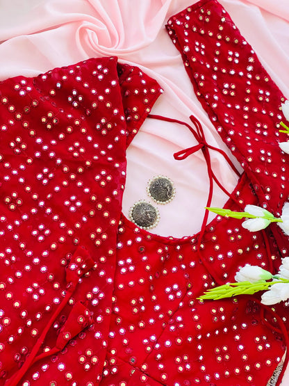 Rosewood Maroon Gulnaz Embroidered Anarkali