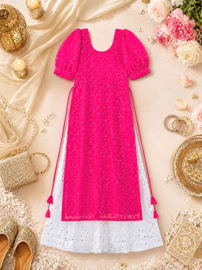 Mahima's Hot Pink Gulnaz Kurta