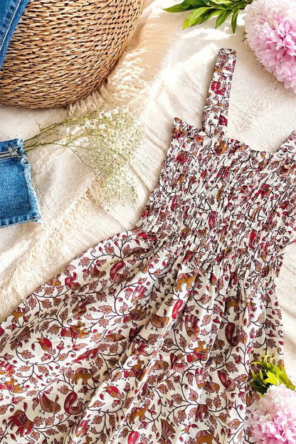 Cream Kalamkari Cute Jaipuri Peplum