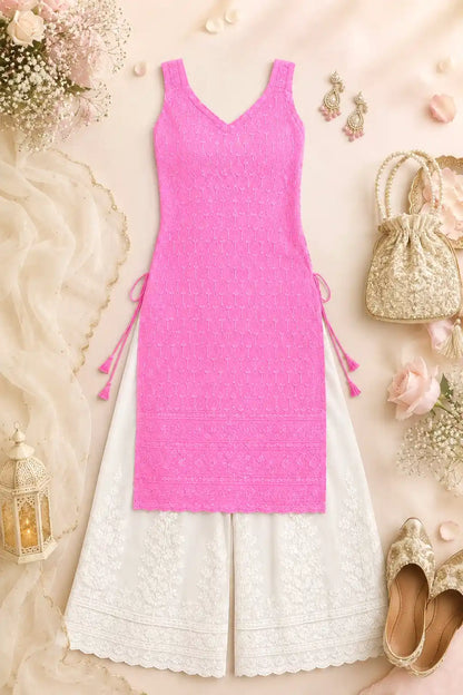 Blush Pink Sequence Gulnaz Kurta