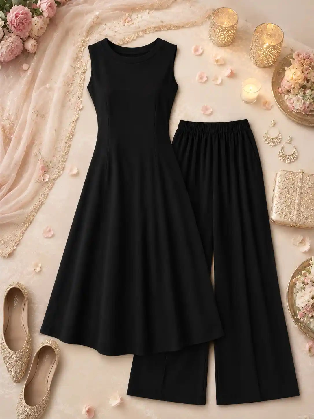 Classy Black Gulnaz Kurta Set