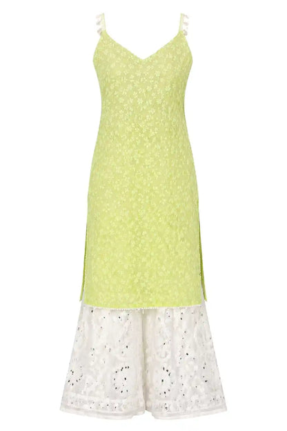 Blush Green Embroidered Gulnaz Kurta
