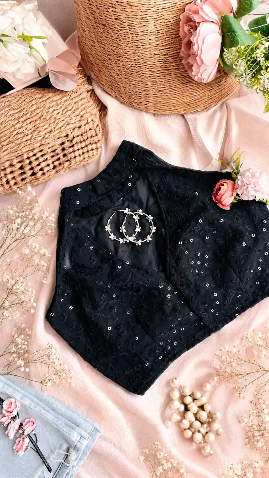 Midnight Spark Sequin Blouse