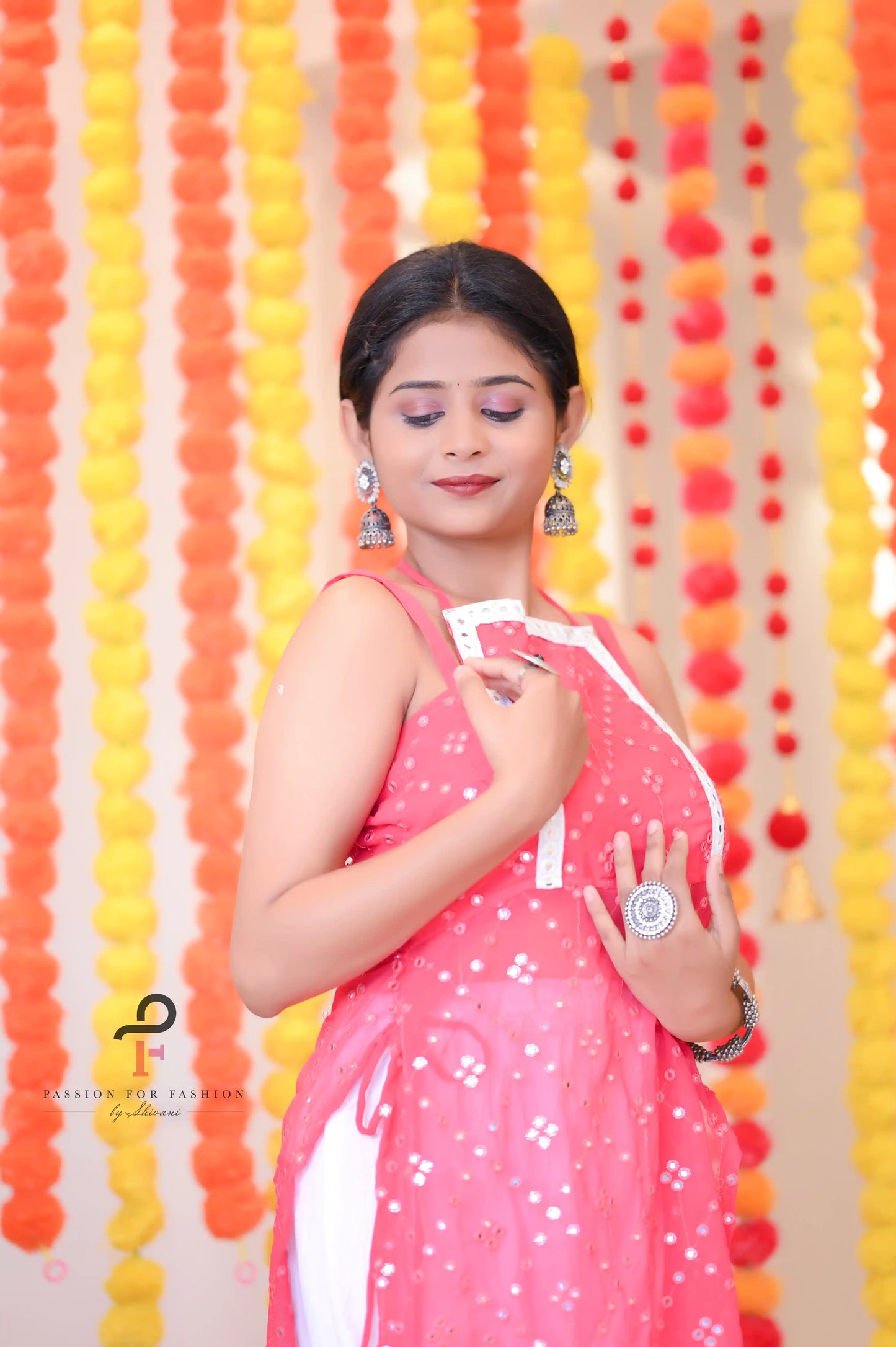 Blush Peach Embroidered Gulnaz Kurta