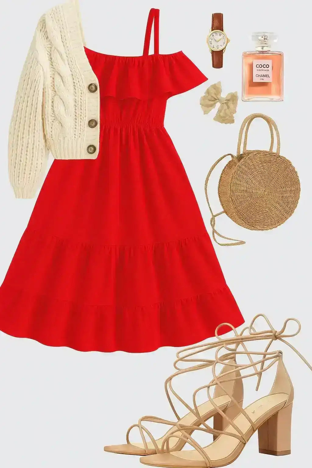 Ruby Ruffle Tiered Midi Dress