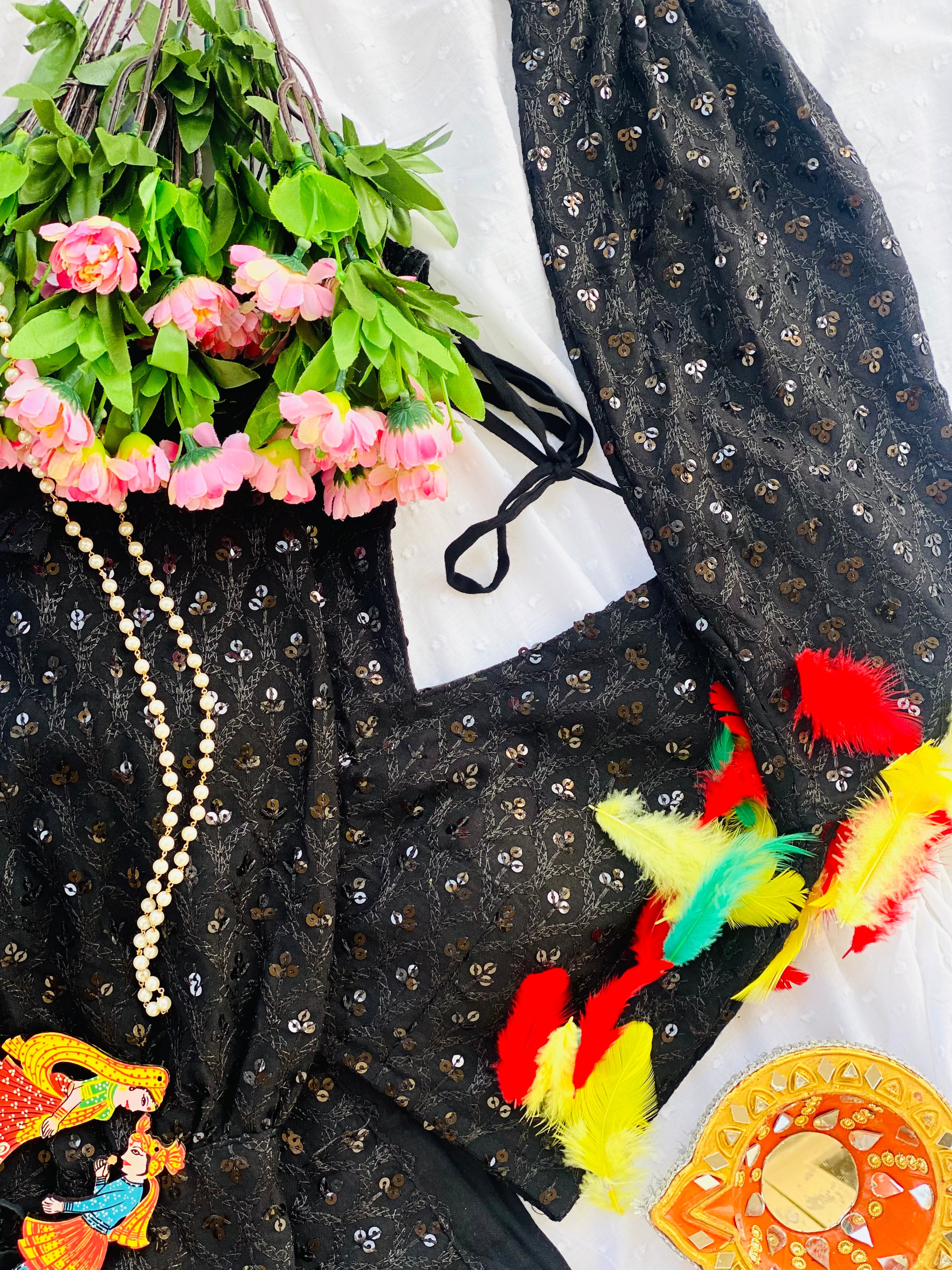 Rangrez Black Sequence Blouse