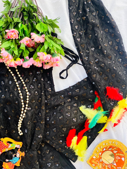 Rangrez Black Sequence Blouse