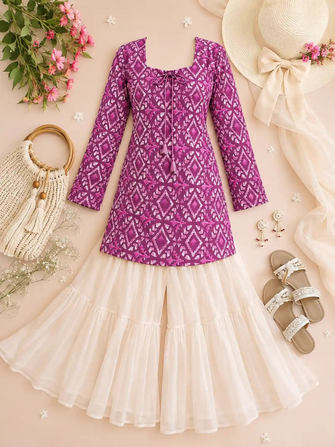 Pink Batique Gulnaz Short Kurta