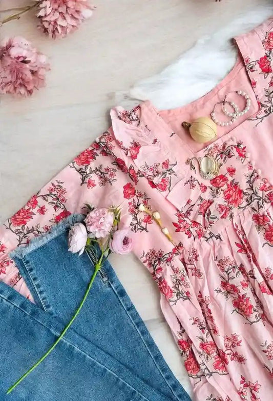 Pretty Pink Frill Peplum Top - Passion for Fashion by Shivani