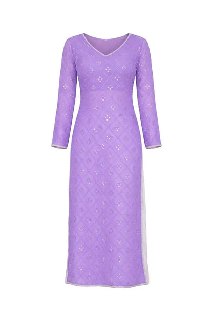 Sheer Lilac Surabhi's Gulnaz Kurta