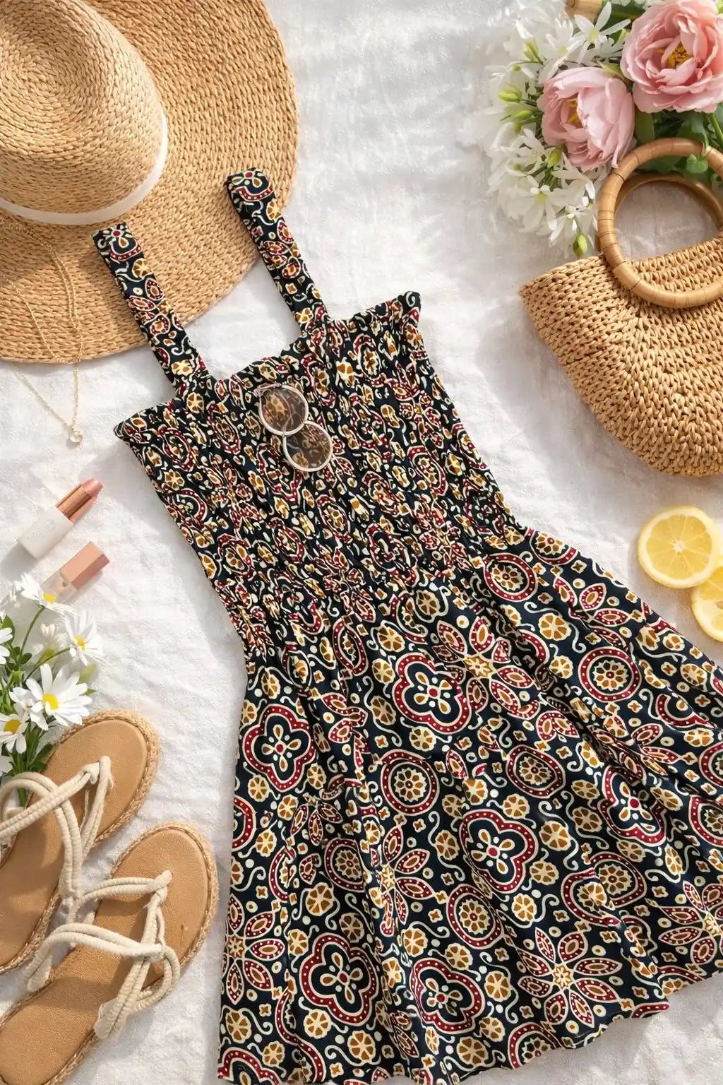 Black Kalamkari Cute Jaipuri Peplum