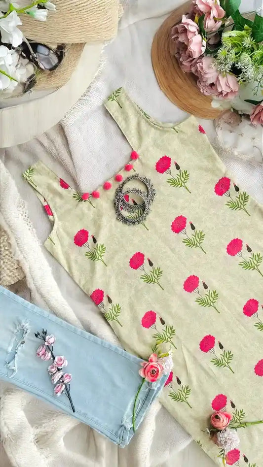 Blush Bloom Jaipuri Kurta