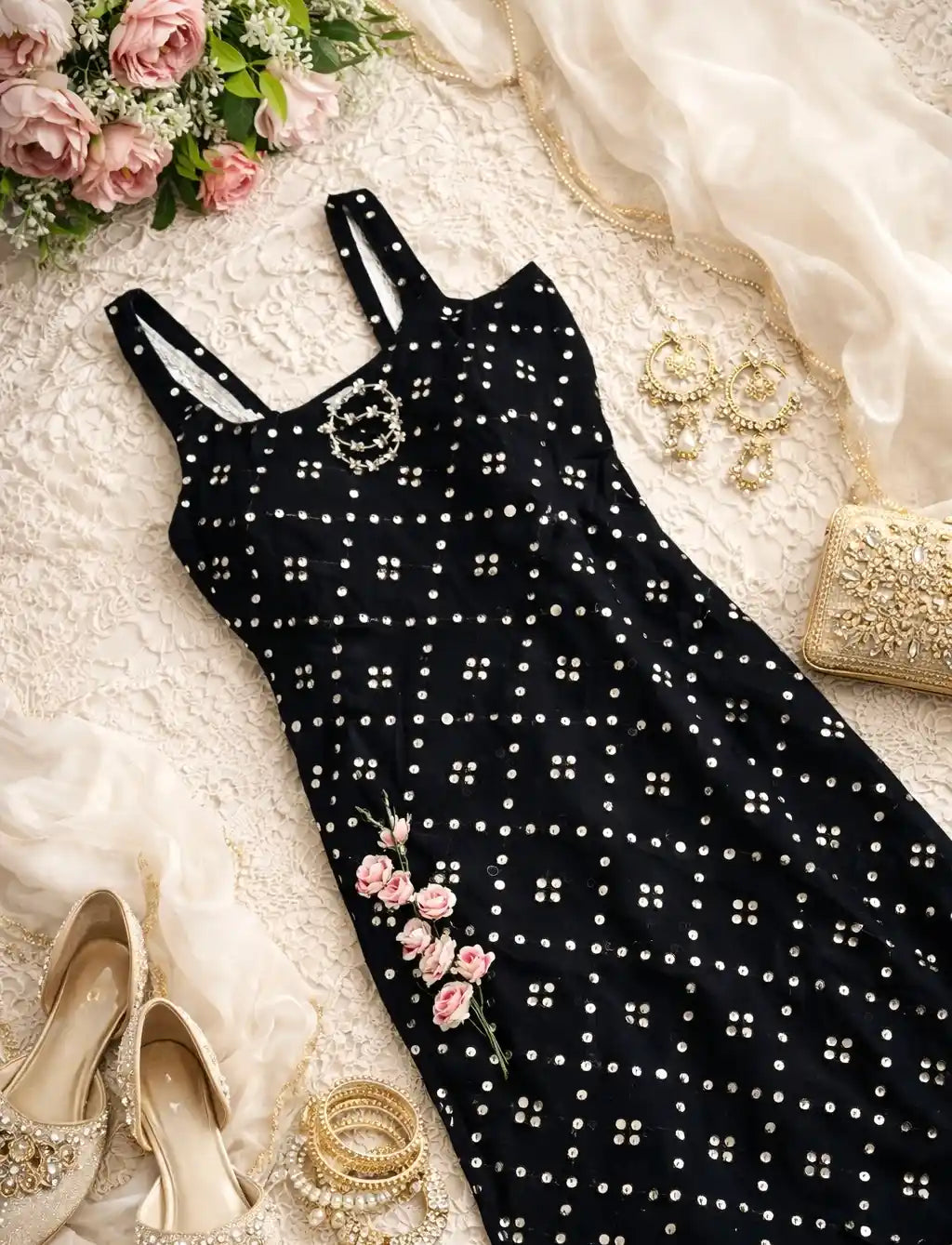 Surabhi's Black Mirror Dori Gulnaz Kurta