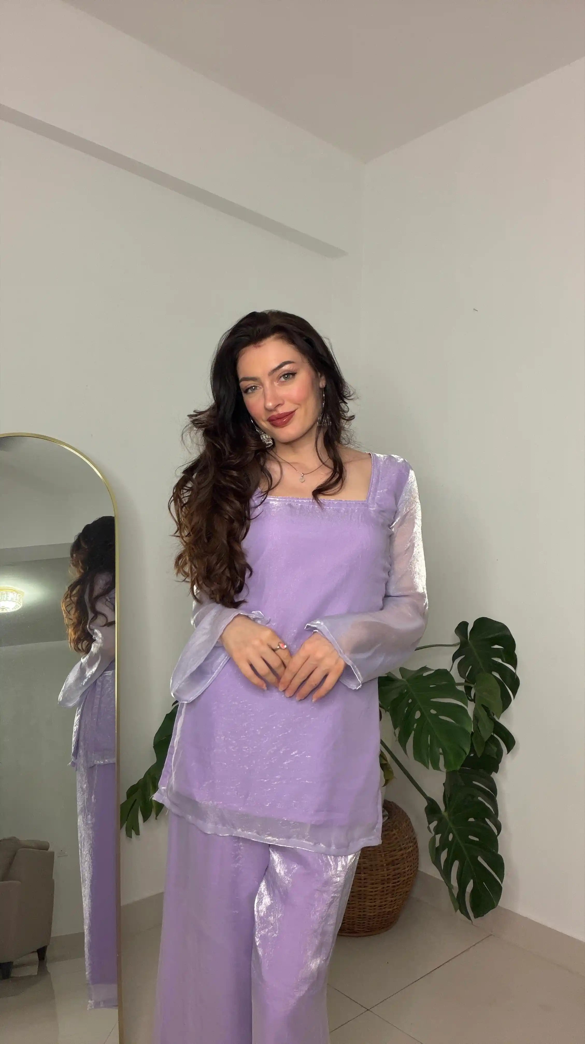Blush Lilac Back Tie Gulnaz Set