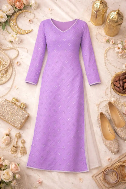 Sheer Lilac Surabhi's Gulnaz Kurta