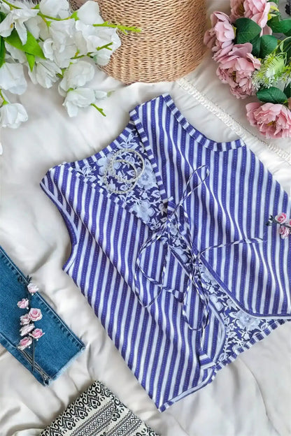 Vintage Lilac Ajrakh Jaipuri Jacket