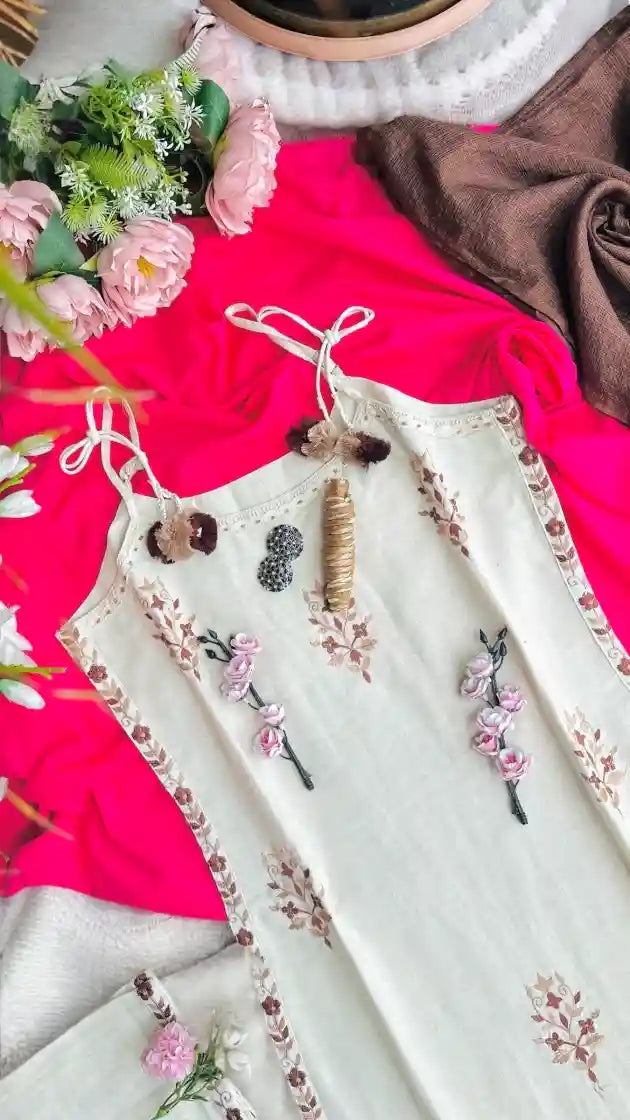 Brown Embroidered Meher Suit Set