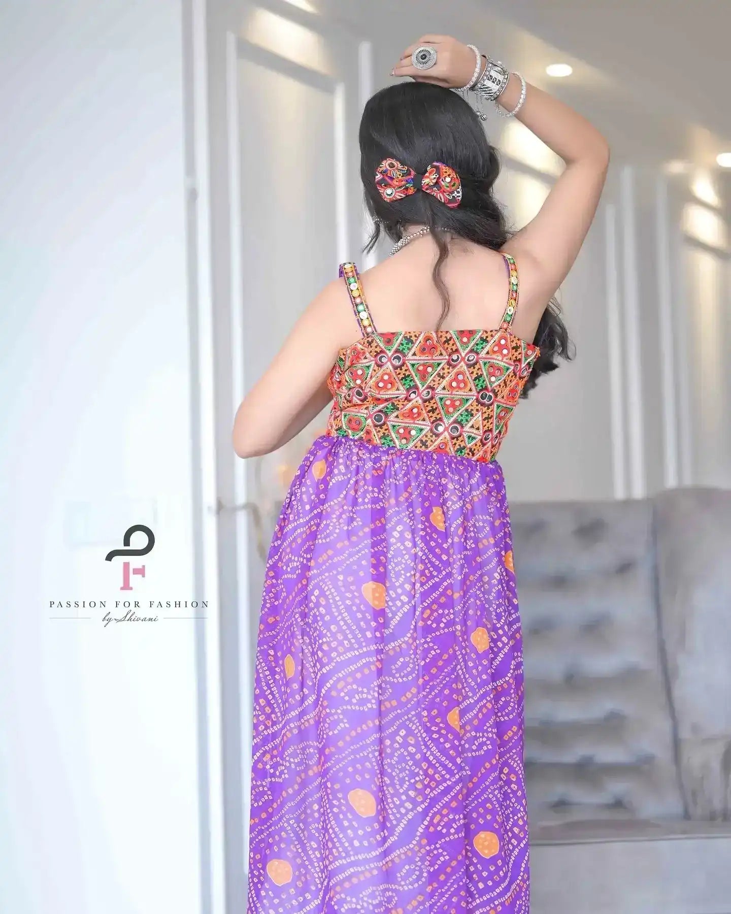 Blossom Bandhej Gulnaz Embroidered Kurta