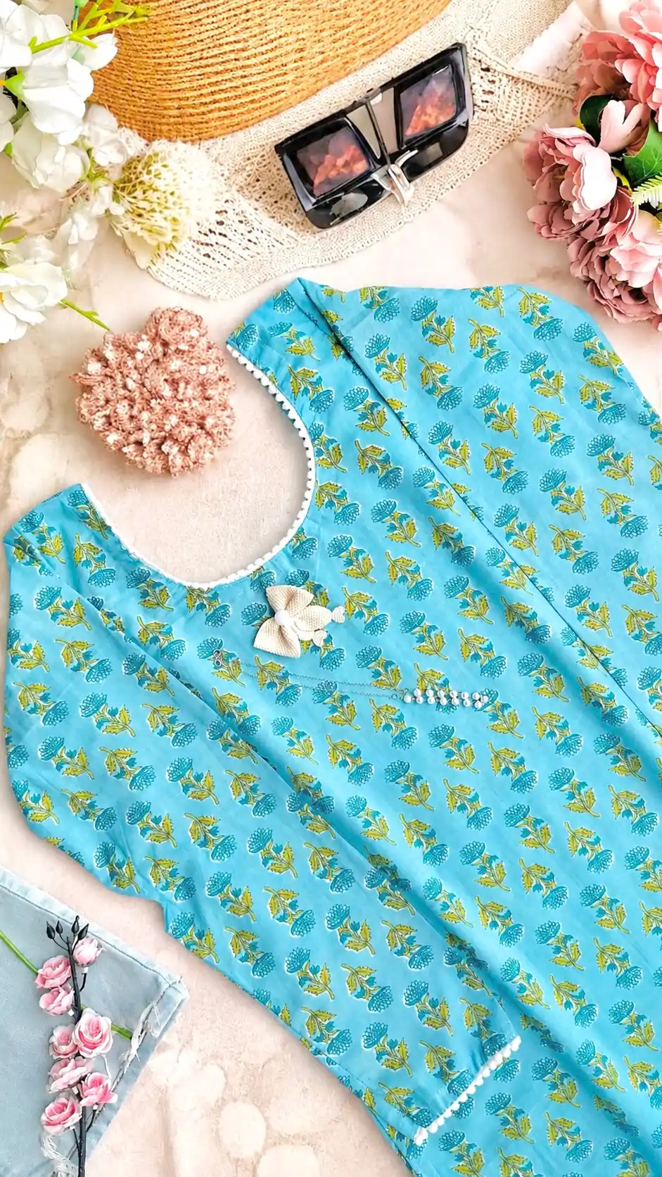 Blush Blue Short Kurta