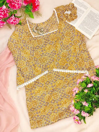 Gulnaz Brown Vintage Mosaic Kurti