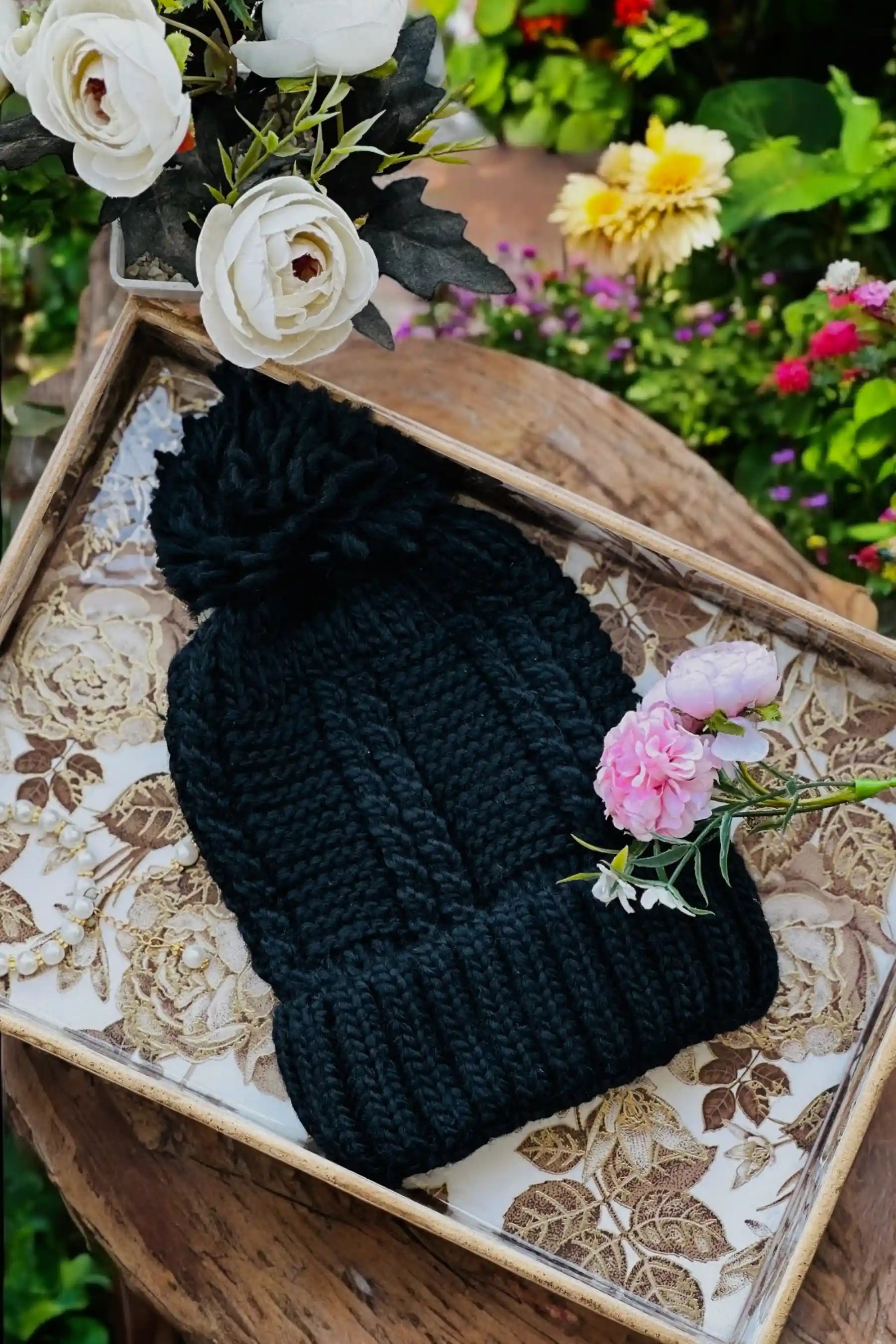 Soft Black Winter Cap