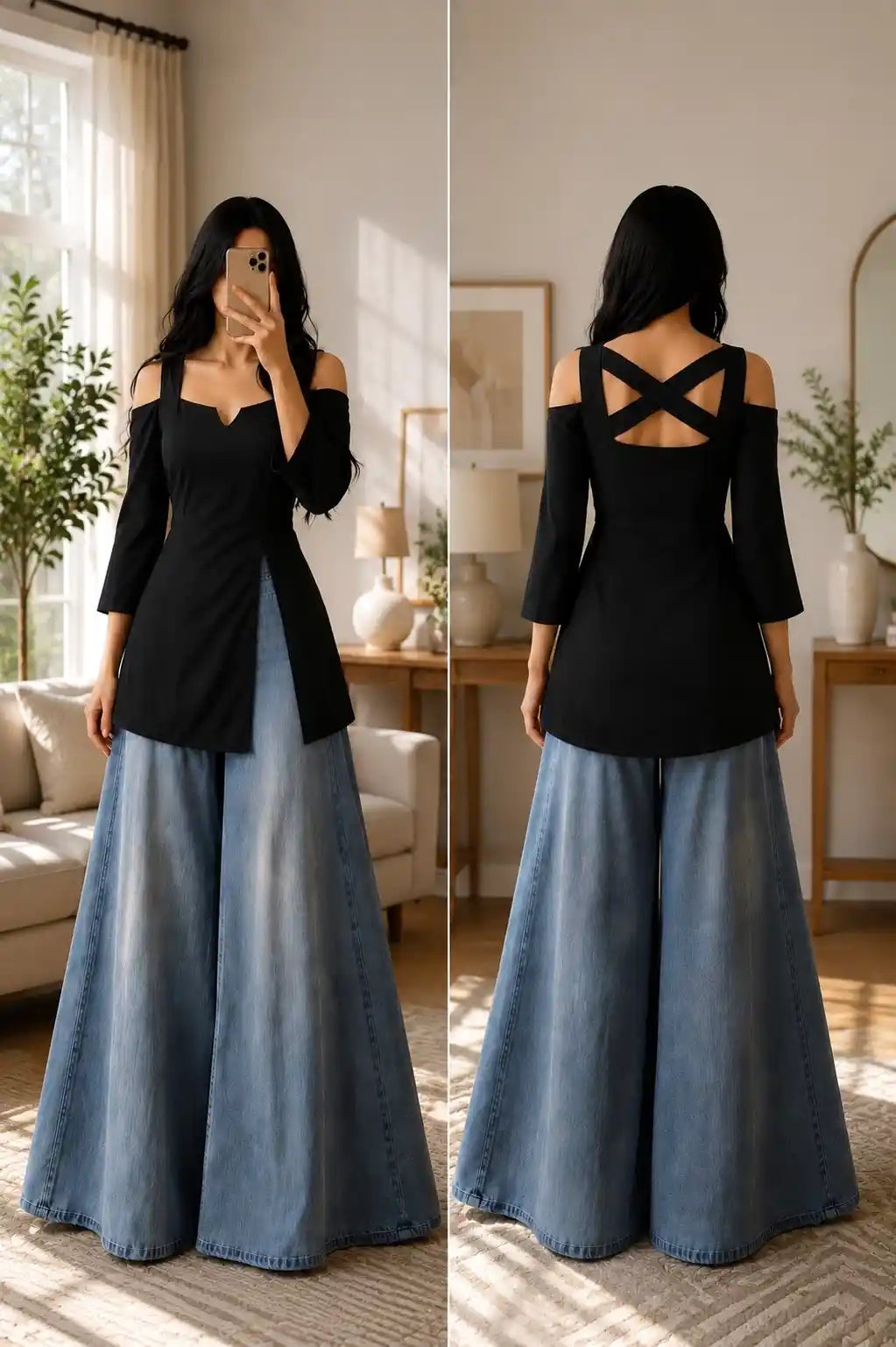 Black Ziva Noir Chic Tunic