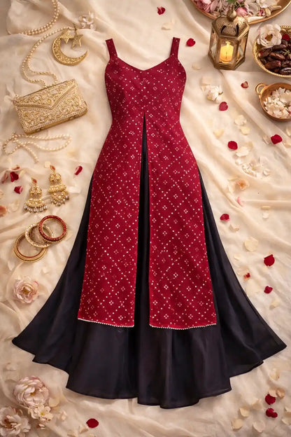 Shiraz Maroon Gulnaz Embroidered Kurta