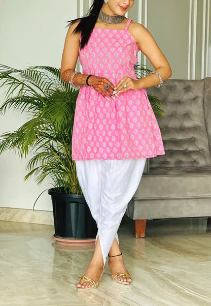 Pretty Pink Jaipuri Short Top