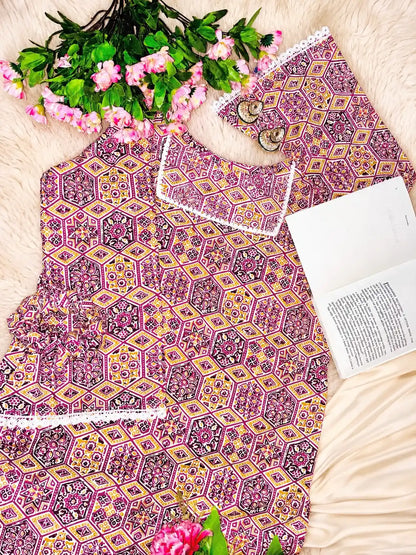 Gulnaz Vintage Mosaic Cotton Kurti