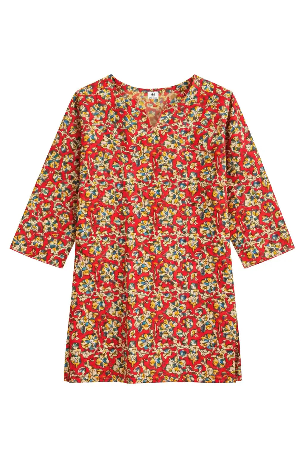 Classic Maroon Kalamkari Short Kurta
