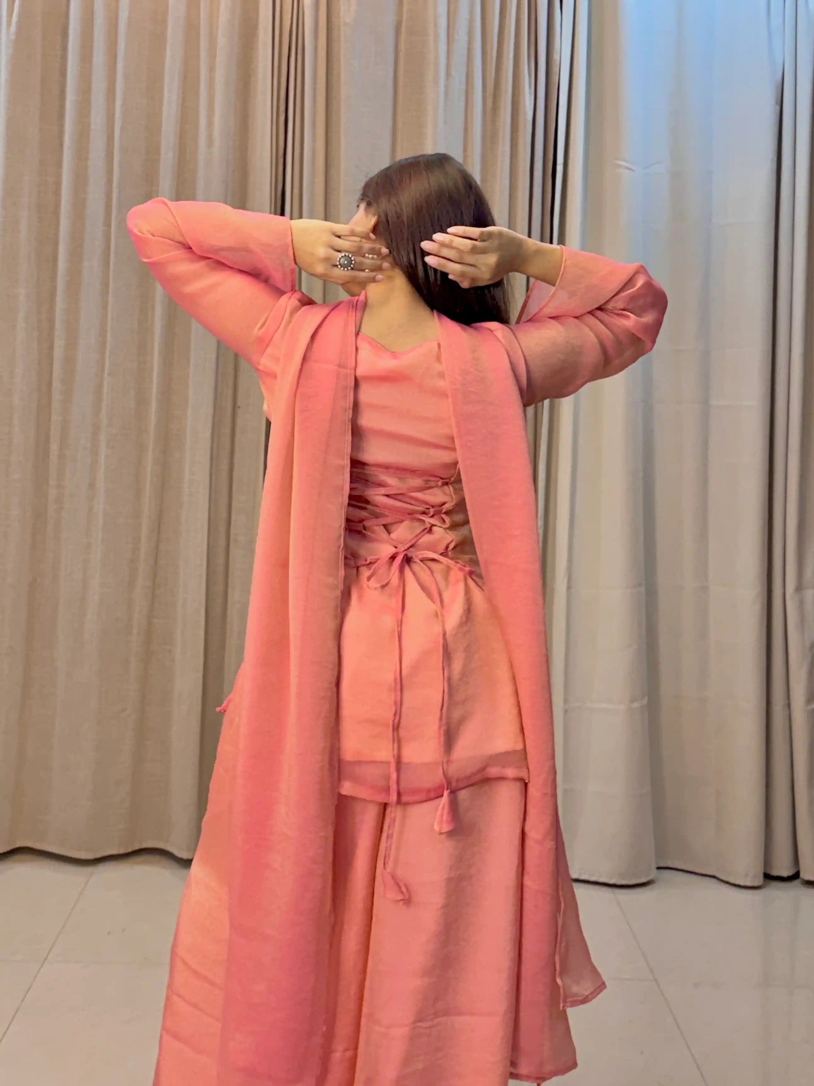 Peach Kareena Gulnaz Suit Set