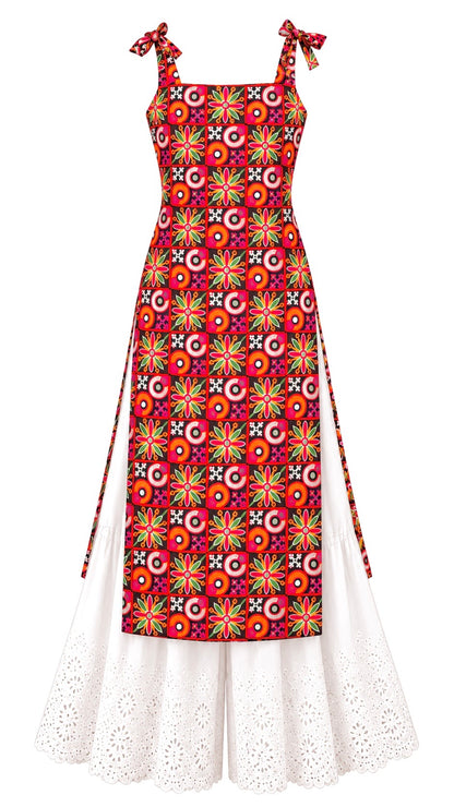 Multicolor Gamti Embroidered Gulnaz Kurta