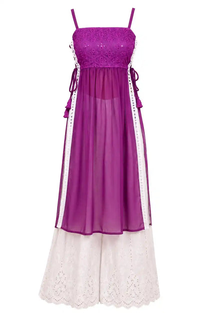 Rosy Wine Gulnaz Embroidered Kurta