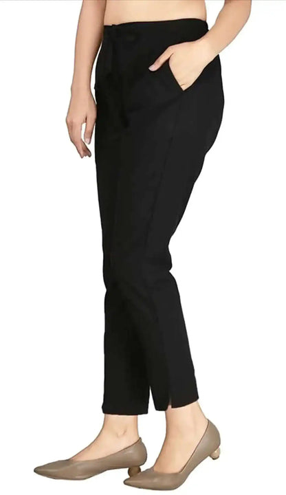 The Classy Black Linen Cotton Must Pick Pants - Passion for Fashion by Shivani