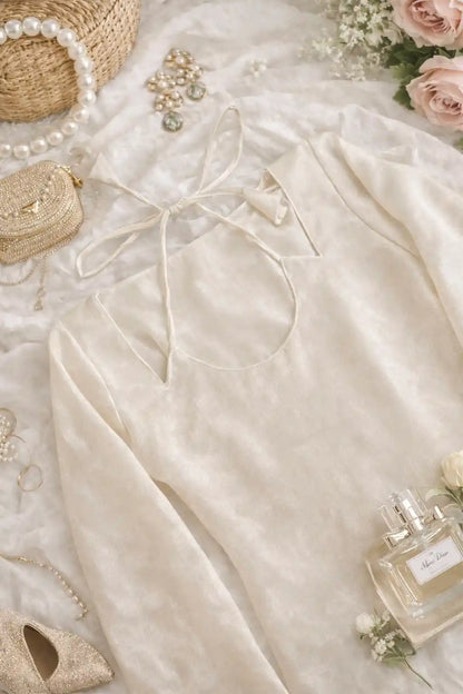 Ivory Tie Back Gulnaz Set