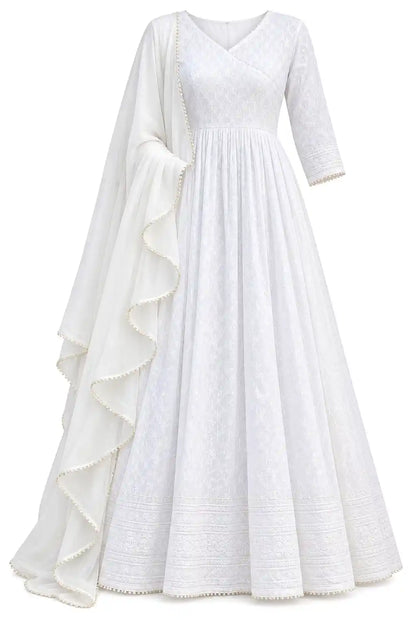 Noor Safa White Sequence Set