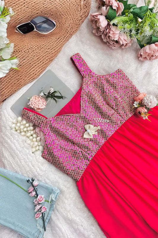 Pink Radiance Sequin Peplum